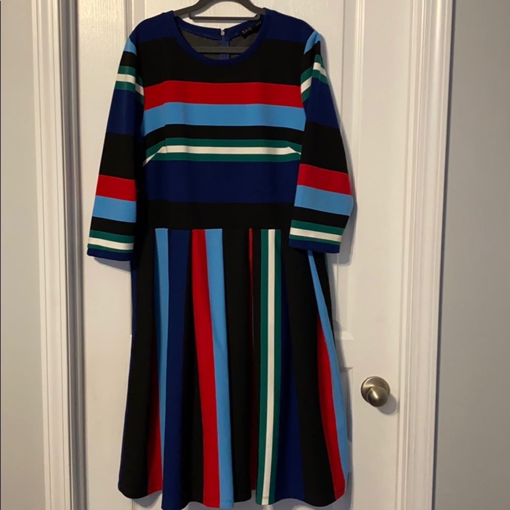 Opposing Striped Knit Dress